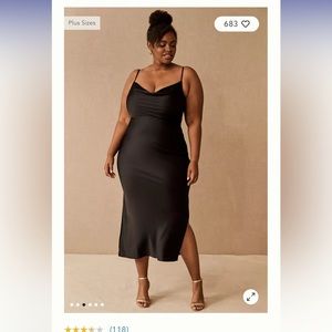 BHLDN satin cowl neck bridesmaid dress